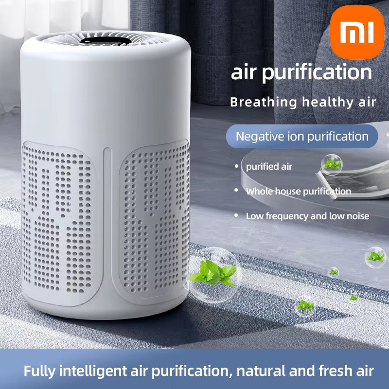 Xiaomi Mini Desktop Air Purifier HEPA Filter with Negative Ion Technology Eliminates Formaldehyde Odors Smoke and Dust Particles